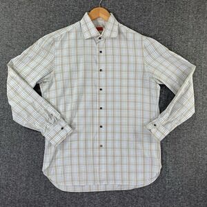 Isaia Napoli Shirt Men 16 Button Up Long Sleeve Dress Shirt Modern Classy